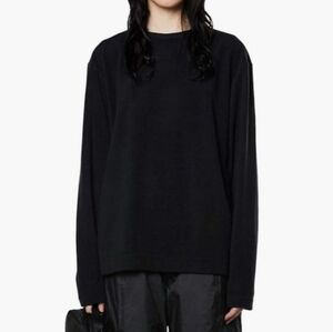 Rains Fleece Crewneck Sweatshirt Outerwear Streetwear Warm Black Unisex L NWT